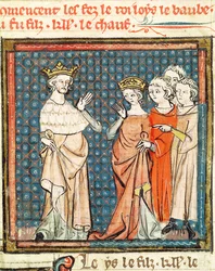 Le Mariage de Louis II (846-79) le Bègue et Adélaïde de Frioul, Reine d