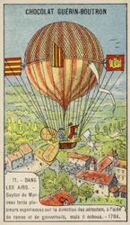 Tentative échouée de Guyton de Morveau pour diriger un ballon