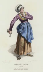 Farce De Calbain (gravure en couleur)