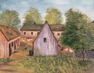 Ferme et cour de ferme en France, fin du XIXe siècle