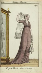 Femme à la mode avec un chapeau toquet brodé