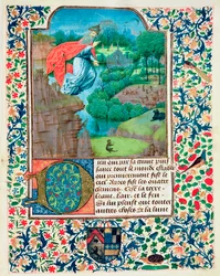 Fol.1 La Création du Monde, du Traité de Médecine par Aldebrande de Florence, 1356