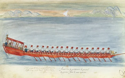 Fol. 79 : Le Grand Seigneur sur la mer Noire, tiré de Moeurs et Costumes des Pays Orientaux et Habillements de Différents États, copie d