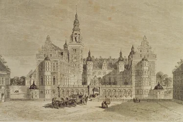Château de Frederiksborg, Hillerod, Danemark, années 1850, de Le Tour du Monde, publié à Paris, années 1860
