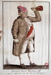 Révolution française : Nouveau Pacte de Louis XVI avec la Nation (20/06/1792). Gravure anonyme du 18ème siècle. Paris, Bibliothèque de l