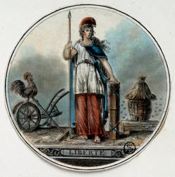 Révolution française : allégorie de la Liberté en tant que femme près d