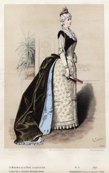 Planche de mode française, fin du XIXe siècle