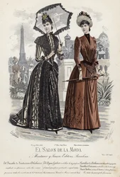 Planche de mode française, fin du XIXe siècle