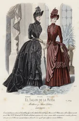 Planche de mode française, fin du XIXe siècle