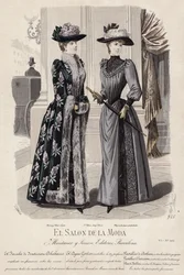 Planche de mode française, fin du XIXe siècle