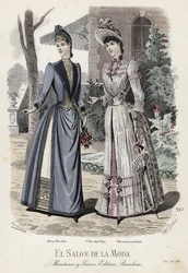 Planche de mode française, fin du XIXe siècle