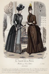Planche de mode française, fin du XIXe siècle