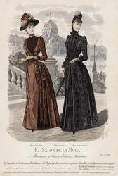 Planche de mode française, fin du XIXe siècle