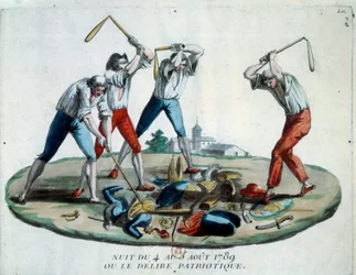 Révolution française : allégorie de la nuit du 4/08/1789, qui vit l