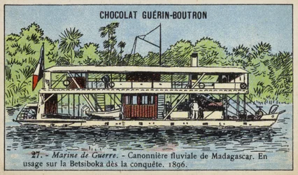 Canonnière fluviale française à Madagascar