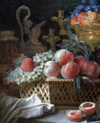 Vase de fruits et panier (détail)