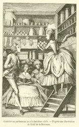 Gantière ou parfumeuse au dix-huitième siècle