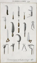 Outils de jardinage pour greffer et tailler