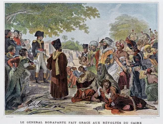 Le général Bonaparte remercie les révoltés du Caire - dans « Victoires et Conquêtes des Armées Françaises », Paris, n.d. 19e siècle