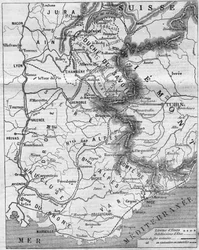 Carte géographique du Duché de Savoie et du Comté de Nice