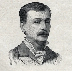 Georges Courteline, de son vrai nom Georges Victor Marcel Moinaux (1858-1929), romancier et dramaturge français, dans "Le Petit Parisien"