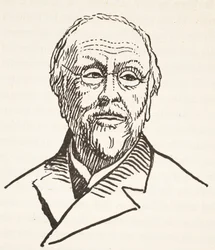 H. Taine, copie par Boris Mestchersky, illustration de Histoire de la Nation Française, Sciences, Volumes I & II, par Gabriel Hanotaux, 1924