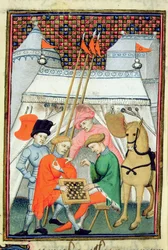 Ulysse jouant aux échecs, copie parisienne, c.1410-15