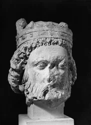 Tête de Clothar Ier, roi des Francs, dit le Vieux
