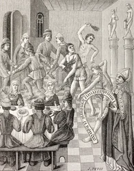 Hérésie des Flagellants, vers 1880 (lithographie)