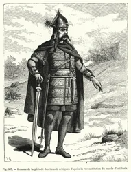 Homme de la période des tumuli celtiques d