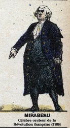 Honoré-Gabriel Riqueti, Comte de Mirabeau (1749-1791), homme politique français. Dans « Galerie des Rois et Reines de France et des personnages illustres de 1643 à 1895 » Image d