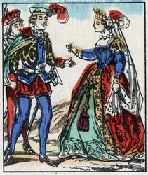 Illustration du conte "Les Aventures de Grand Flandrin". Gravure sur bois de l