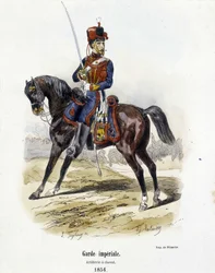 Garde Impériale : Artillerie à cheval en 1854 - dans « Histoire de l
