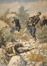 En Corse : police et gangster, illustration du Petit Journal : Supplément illustré, 1898