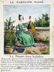 Dans « La grammaire en images », album feuillet, vers 1850