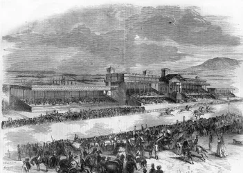 Inauguration des courses de chevaux au Bois de Boulogne en 1857