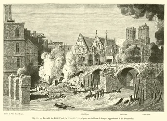 Incendie du Petit-Pont, le 27 avril 1718
