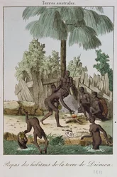Habitants de Diemen préparant un repas, 1811