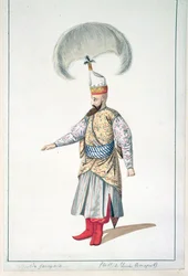 Officier janissaire, période ottomane, troisième quart du 18ème siècle