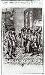 Jean de Bretagne, comte de Montfort, et son épouse accueillis à Nantes