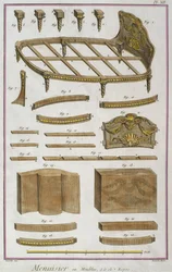Menuisier, un canapé, illustration de l