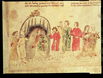 Le roi Arthur et sa cour, du Roman de Meliadus