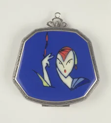 Poudrier La Mode Femme Fatale, français, 1920-30