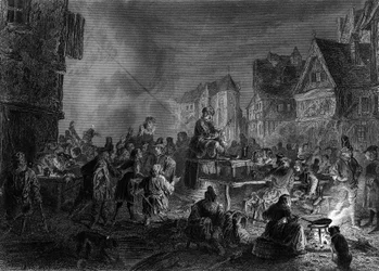 La cour des miracles. Dans « Notre Dame de Paris » de Victor Hugo
