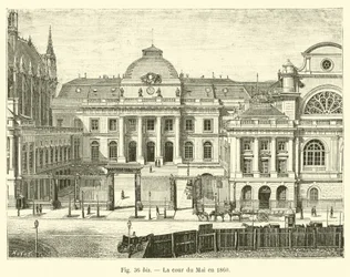 La cour du Mai en 1860