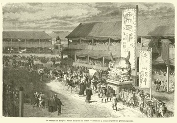 La matsouri de Miodjin, Parade de la tete du demon