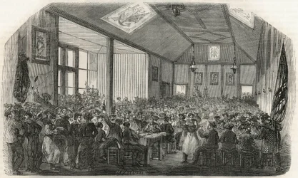 La taverne des Canotiers à Bercy au XIXe siècle - Gravure dans « Tableau-de-Paris » par Edmond Texier 1852