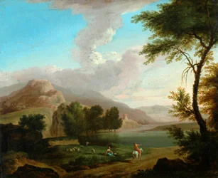 Paysage avec des figures près d