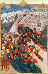 Lat 6067 Les opérations turques au siège de Rhodes, de Une histoire du siège de Rhodes, par Guillaume Caoursin, 1483