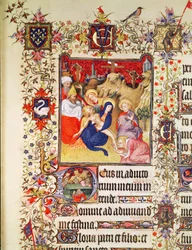Lat 919 f.77 La Déposition du Christ, des Grandes Heures du Duc de Berry, 1409